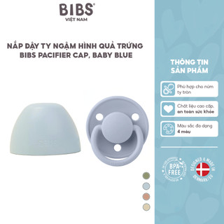 Đồ dùng giúp bé ngủ sâu size 1 cao su tự nhiên núm tròn tặng nắp đậy BIBS Cho Trẻ Sơ Sinh màu Baby Blue
