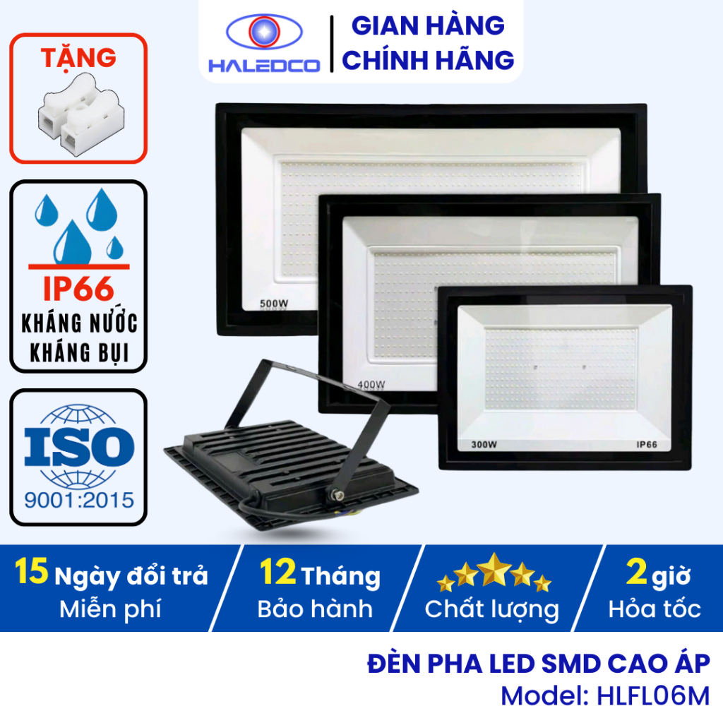 Đèn Pha LED 220V Chiếu Sáng Ngoài Trời - Diện Tích Phủ Sáng Lớn - Dùng Kho Bãi, Khu Công Nghiệp FL6M