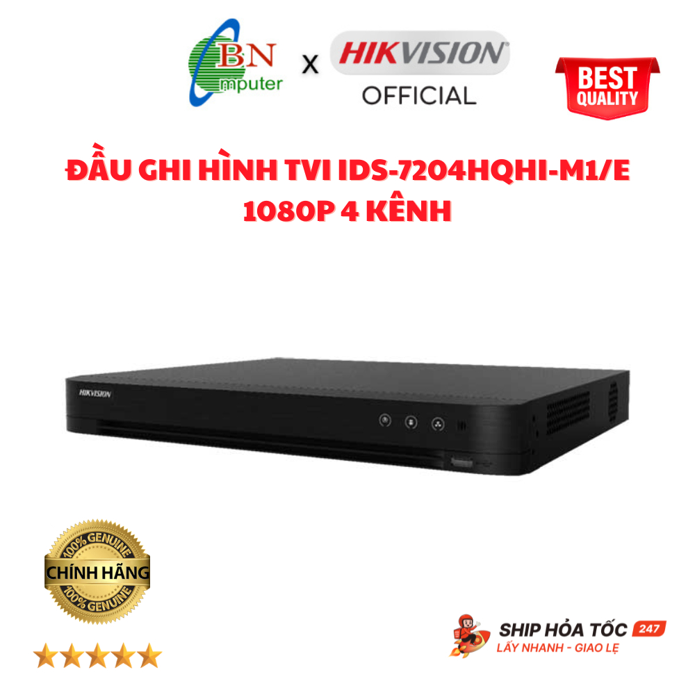 Đầu ghi hình 4,8,16 kênh TVI iDS-7204HQHI-M1/E 1080P 4 kênh,TVI iDS-7208HQHI-M1/E 8 kênh, TVI iDS-72