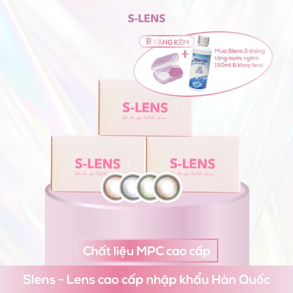 SLENS - Lens 3 THÁNG (1 CHIẾC) GLORY brown/green/gray/hazel MPC - Kính áp tròng Hàn quốc Seoullens