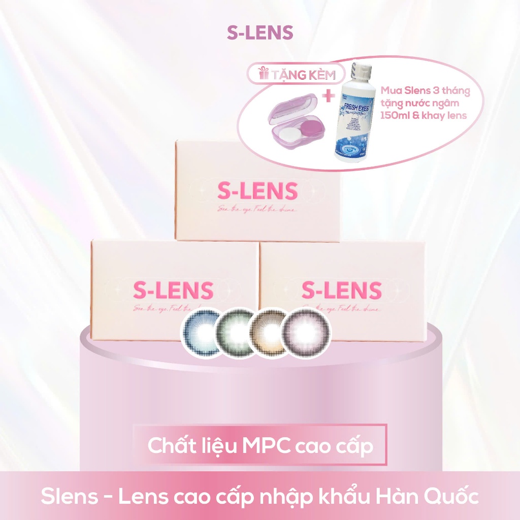 SLENS - Lens 3 THÁNG (1 CHIẾC) MUSE blue/brown/green/pink MPC - Kính áp tròng Hàn quốc Seoullens