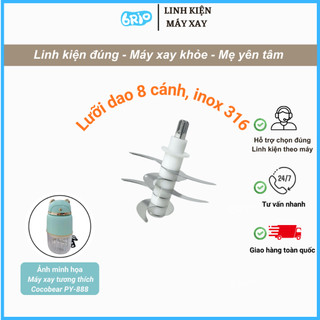 Cối thủy tinh thay thế, lưỡi dao thay thế máy xay Cocobear 8 lưỡi