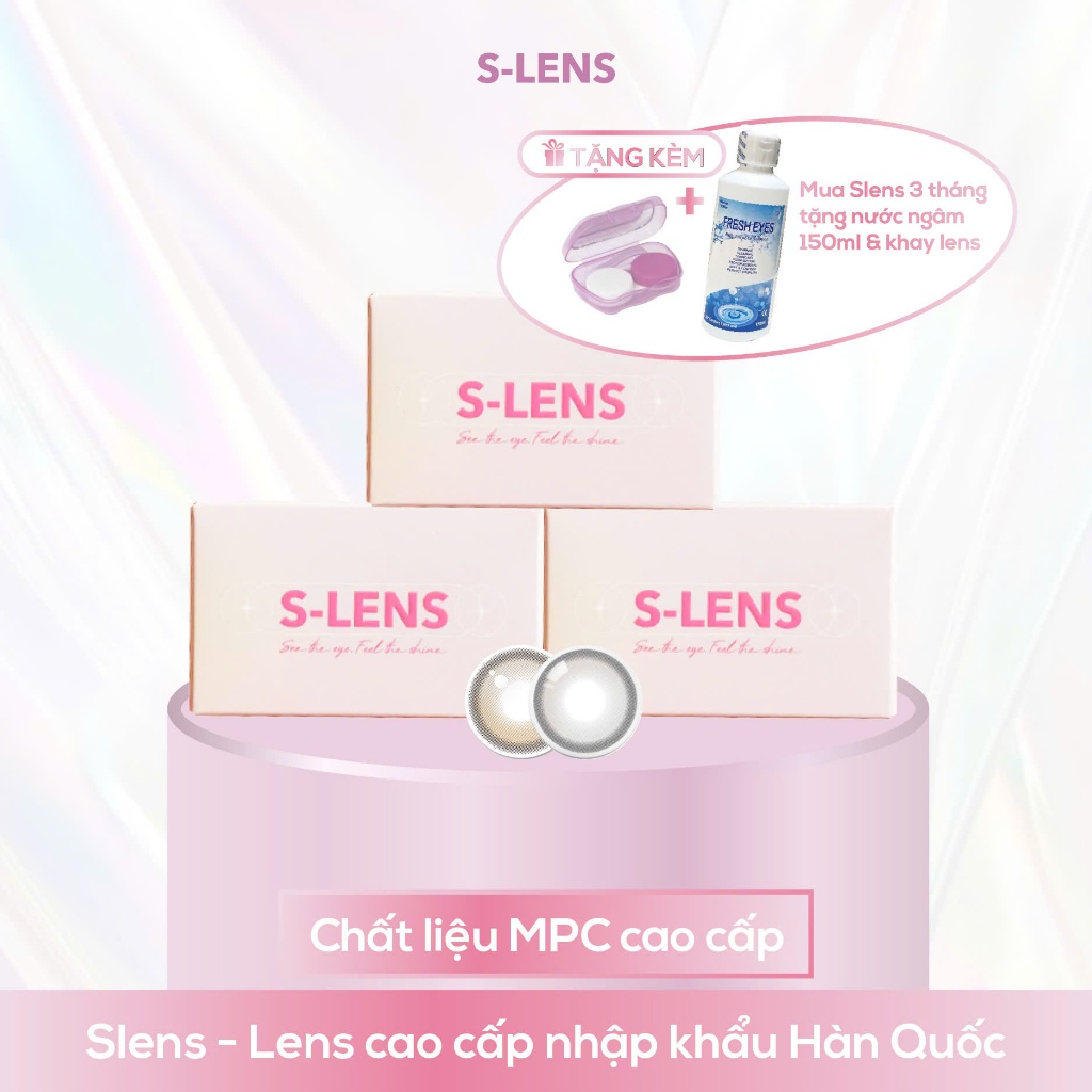 SLENS - Lens 3 THÁNG (1 CHIẾC) MONAMI brown/gray MPC - Kính áp tròng Hàn Quốc Seoullens