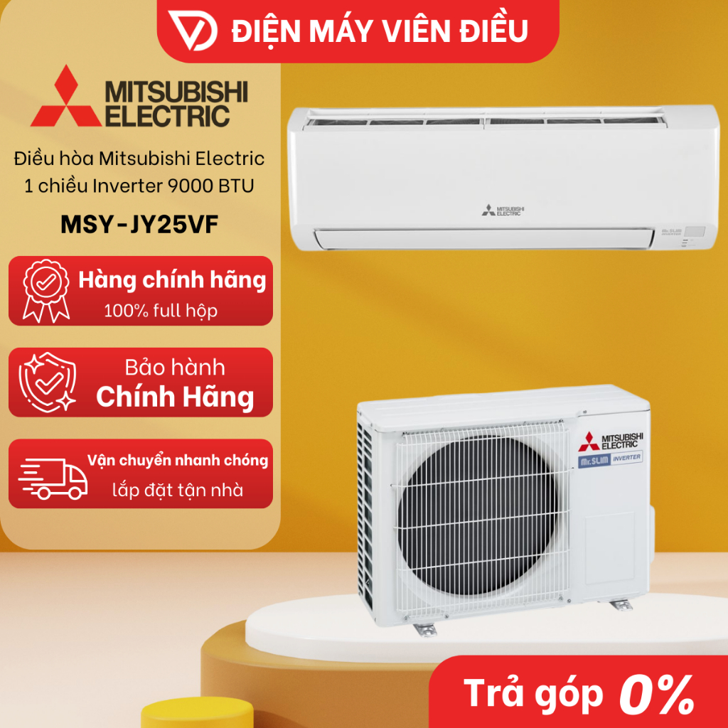 [FREESHIP NGHỆ AN] MSY-JY25VF - Máy lạnh / Điều hòa Mitsubishi Electric 1 chiều Inverter 9000 BTU