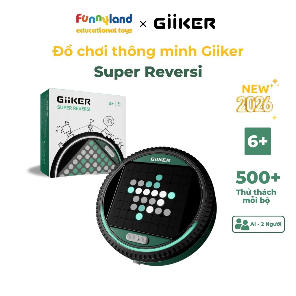 Giiker Super Reversi - Đồ Chơi Cờ Lật Chiến Thuật Thông Minh Công Nghệ AI