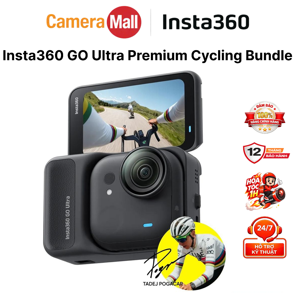 Insta360 GO Ultra Premium Cycling Bundle - Siêu Nhỏ Gọn | Gắn Xe Đạp | Bảo Hành Chính Hãng 12 Tháng | BigBuy360 - bigbuy360.vn