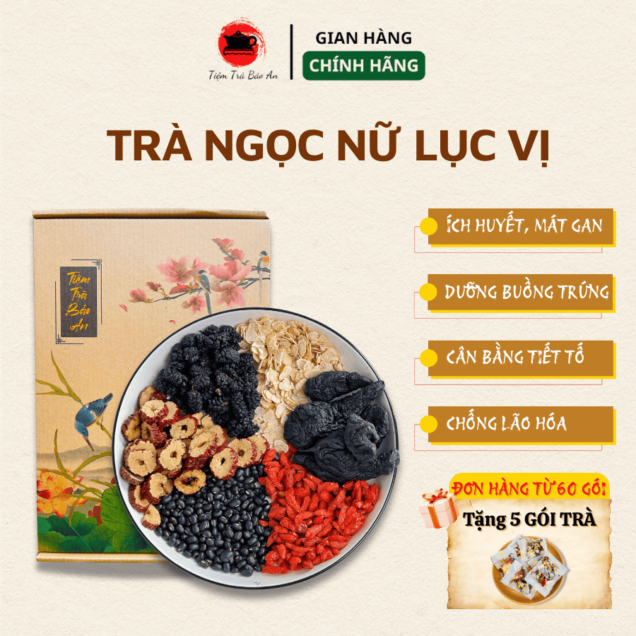 Trà Ngọc Nữ Hỗ Trợ Điều Hoà Kinh Nguyệt, Dưỡng Tử Cung Và Buồng Trứng, Giảm Đau Bụng Kinh,Chống Lão Hoá Dưỡng Nhan