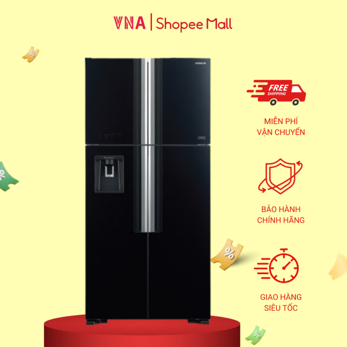 Tủ lạnh Hitachi Inverter 540 lít Multi Door R-FW690PGV7 GBK - Bảo hành chính hãng 24 tháng