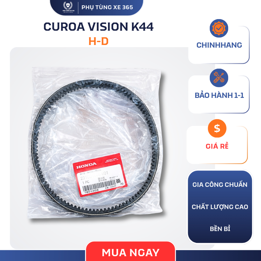 Dây Curoa HD Vision K44 Thái Lan – Dây Curoa Truyền Động Vision 110 Bền Bỉ