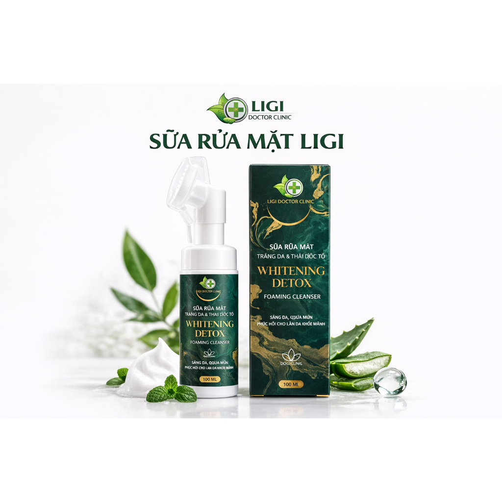 [ HÀNG CÔNG TY LIGI ] Sữa Rửa Mặt LIGI sạch sâu cấp ẩm sáng da MẪU MỚI