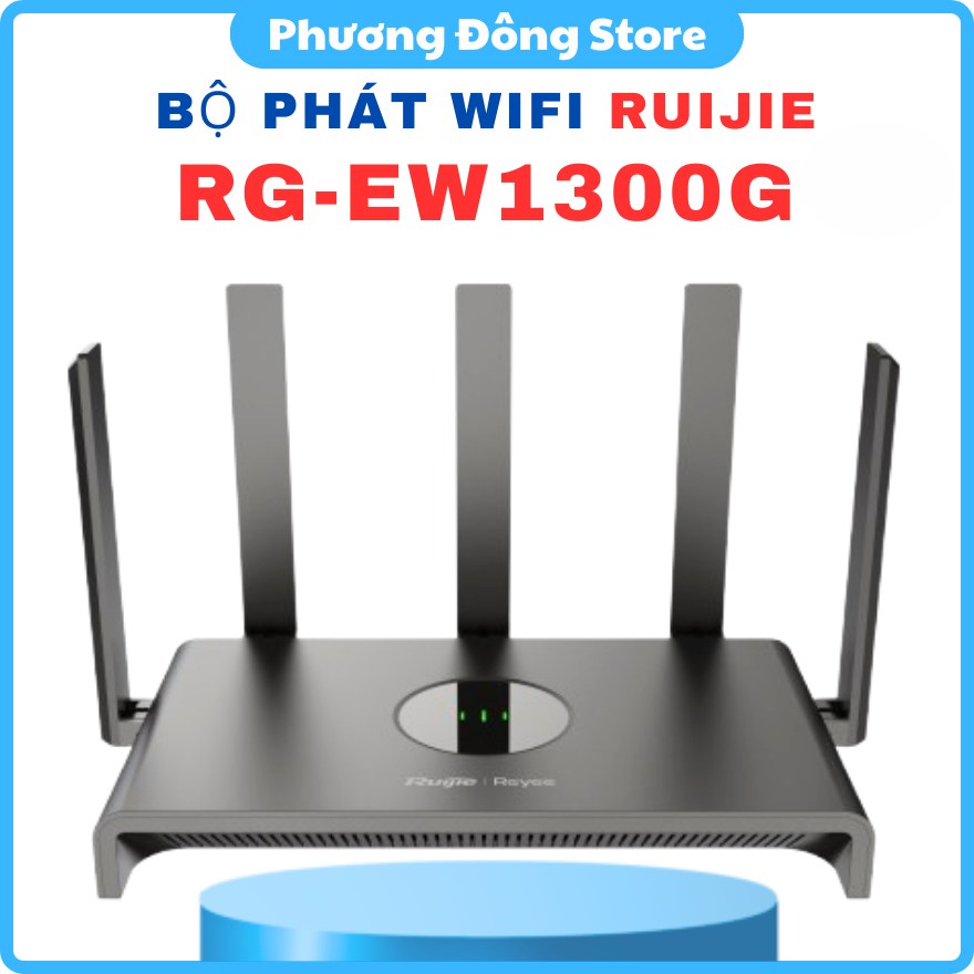 BỘ PHÁT WIFI RUIJIE REYEE RG-EW1300G - Chuẩn AC tốc độ 1300Mbps, Hỗ trợ lên đến 64 thiết bị