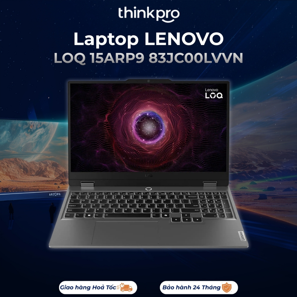 Laptop Gaming Lenovo LOQ 15ARP9 83JC00LVVN AMD Ryzen 5 7235HS 3.2GHz | 16GB | 512GB | RTX 3050 | 144
