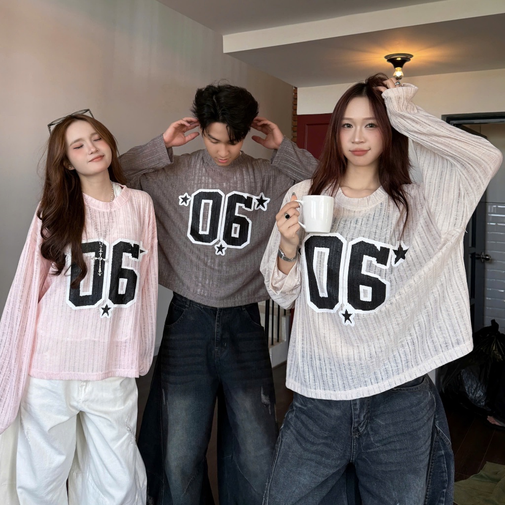 [SẢN PHẨM MỚI] Áo Thun Tay Dài 06 Cotton Rách Long Sleeve Unisex Boxy Nhiều Màu | SSSTORE.Aesthetic | BigBuy360 - bigbuy360.vn