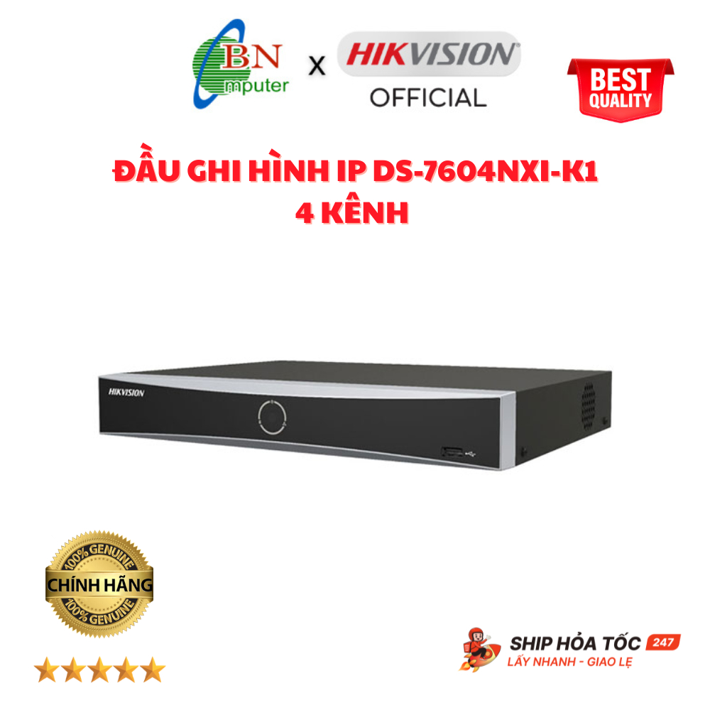 Đầu ghi hình 4,8,16 kênh - IP DS-7604NXI-K1 4 kênh, DS-7608NXI-K1 8 kênh, DS-7616NXI-K1 16 kênh