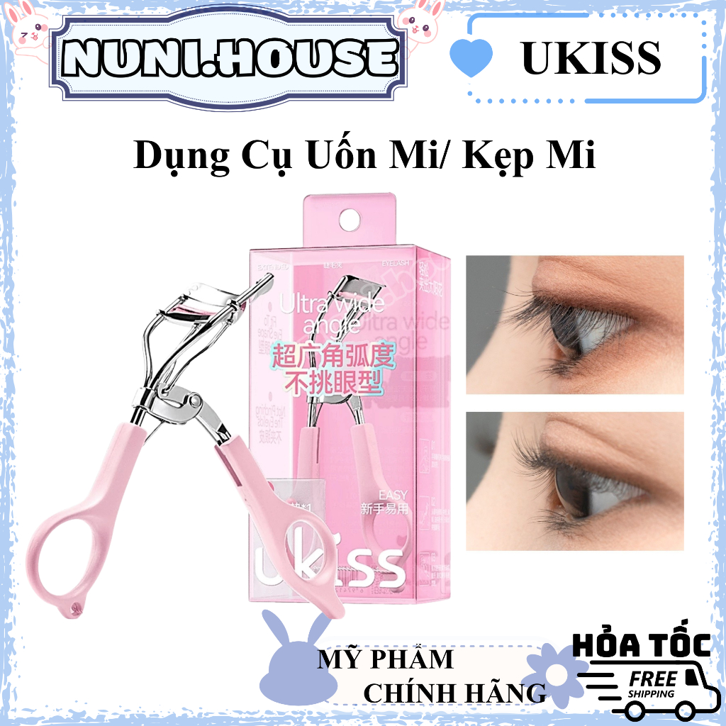 [UKISS] Dụng Cụ Uốn Lông Mi Bấm Mi Kẹp Mi UKISS Kèm Đệm Thay Thế Tiện Dụng