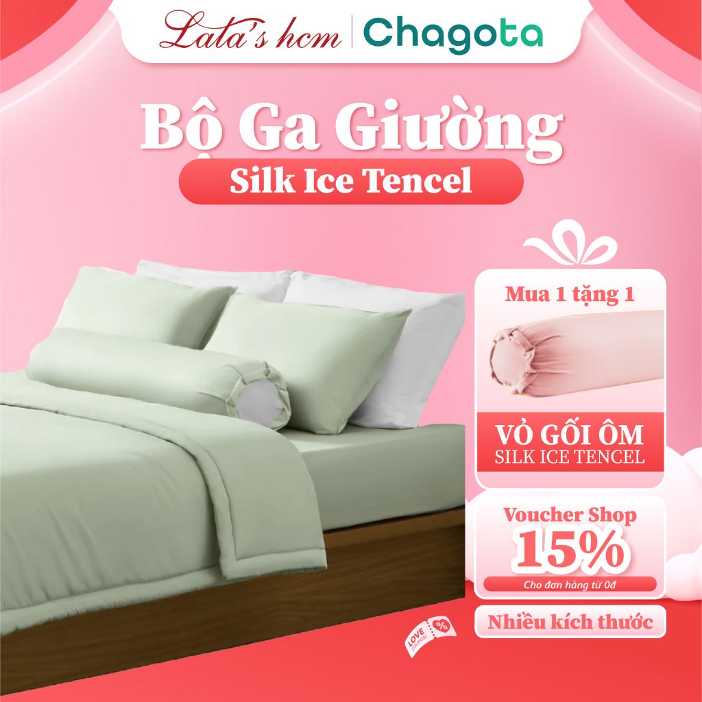 Bộ Chăn Ga Gối Lụa Silk Ice Cao Cấp, Chất Liệu Mềm Mịn, Chống Phai Màu, Đa Dạng Màu, Size 1mx2m - 2m