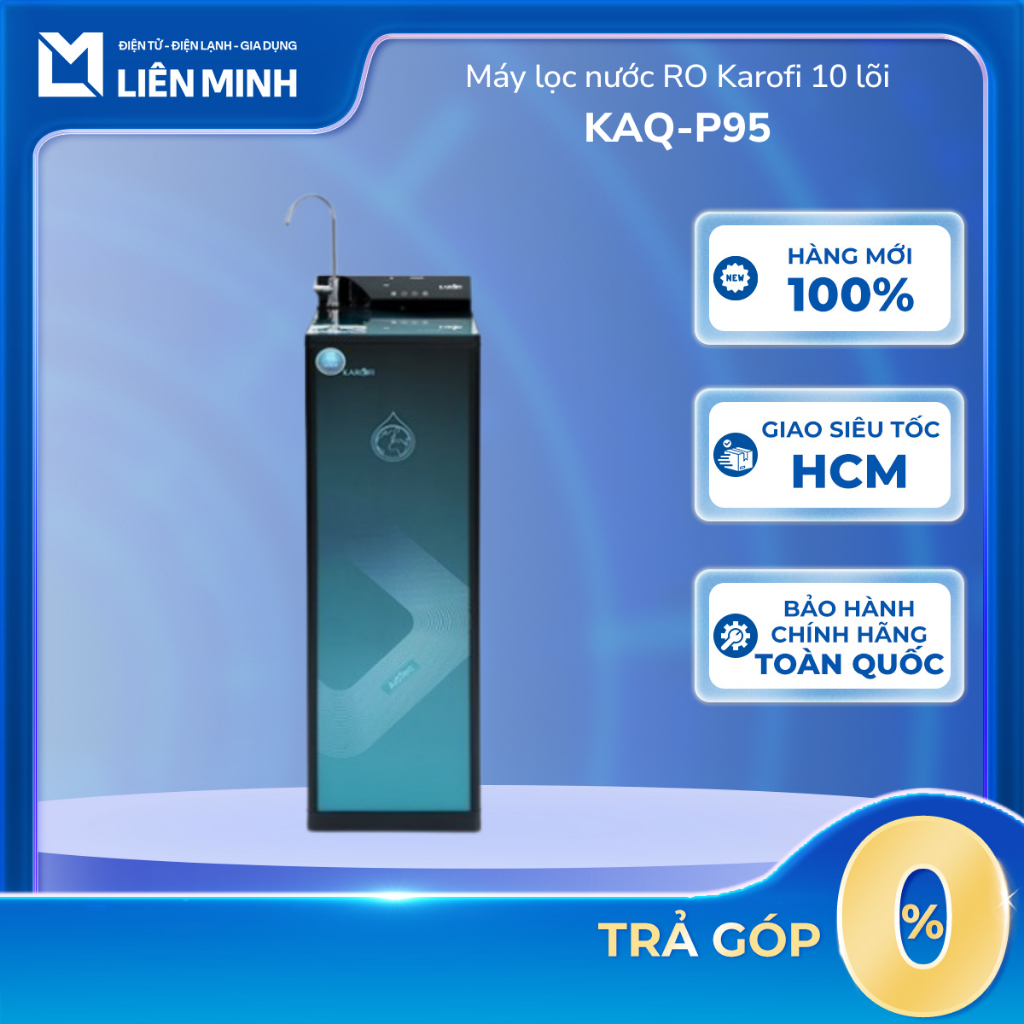 Máy Lọc Nước RO Karofi KAQ-P95 10 Cấp Lọc 1 Vòi [SHIP 0Đ HCM]