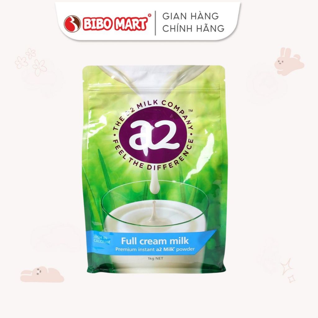 Sữa A2 Úc Nguyên Kem 1kg Cho Bé Trên 1 Tuổi Bổ Sung Canxi Phát Triển Hệ Xương - Bibomart