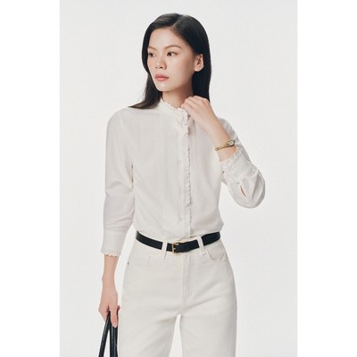 Áo kiểu dài tay viền bèo Mono Talk - MOF26S-T20004TK