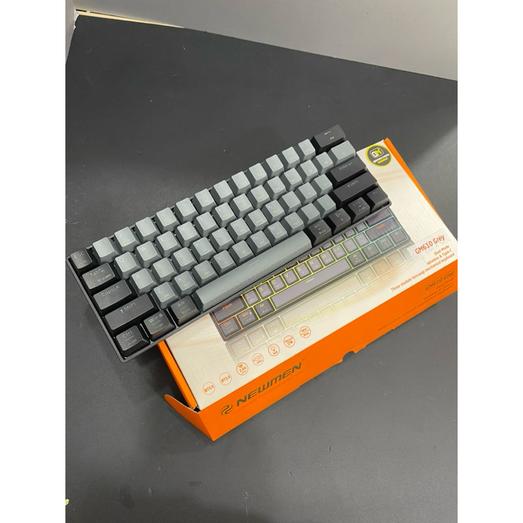BÀN PHÍM CƠ NEWMEN GM610 GREY – NHỎ GỌN, ĐẸP, GÕ CỰC SƯỚNG ⌨️ Newmen GM610 – Grey