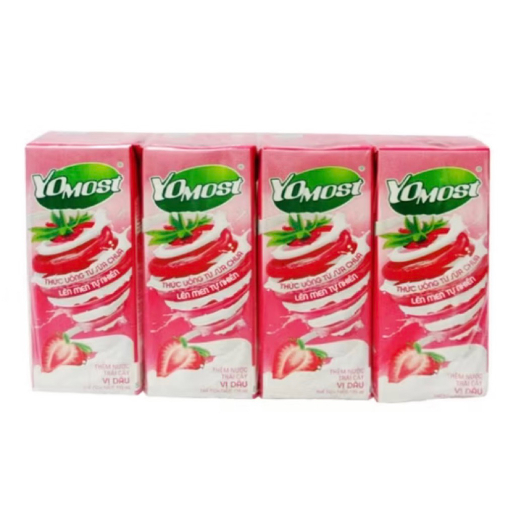 sữa chua yomost hương dâu -cam 170ml tặng thêm quà