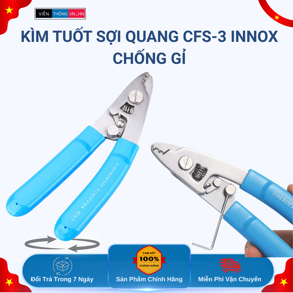 Kìm tuốt sợi quang CFS-3 innox – Chống rỉ, Bền bỉ