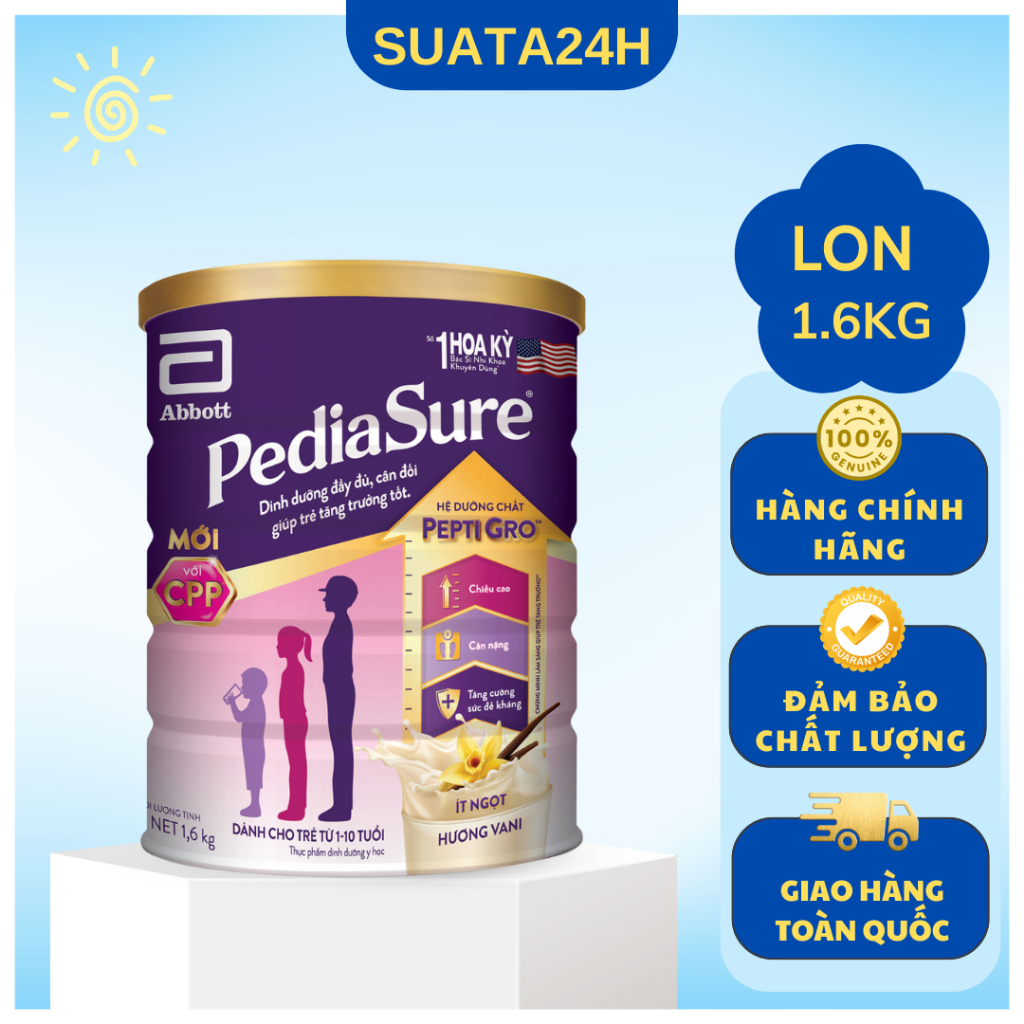 Sữa bột Abbott Pediasure Lon 1.6kg