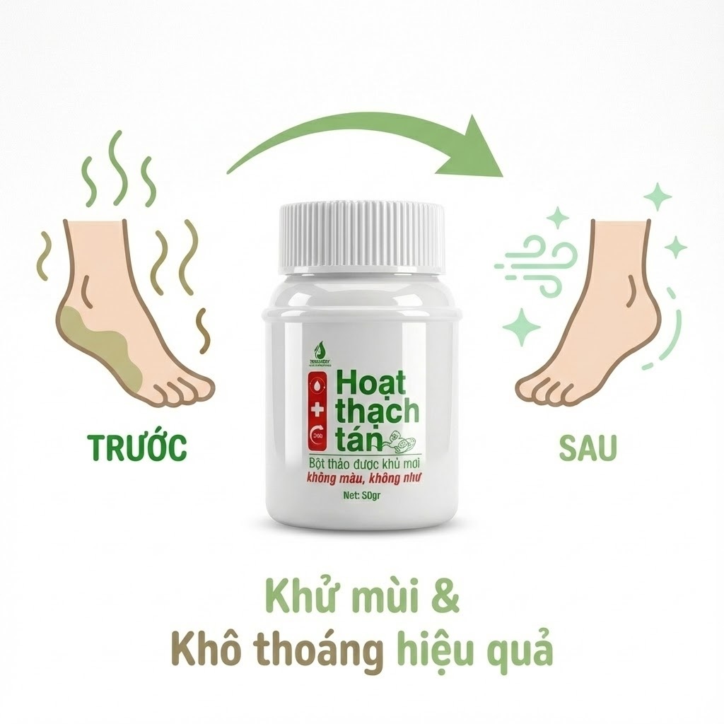 Bột khử mùi chân giày tất cho nam giới