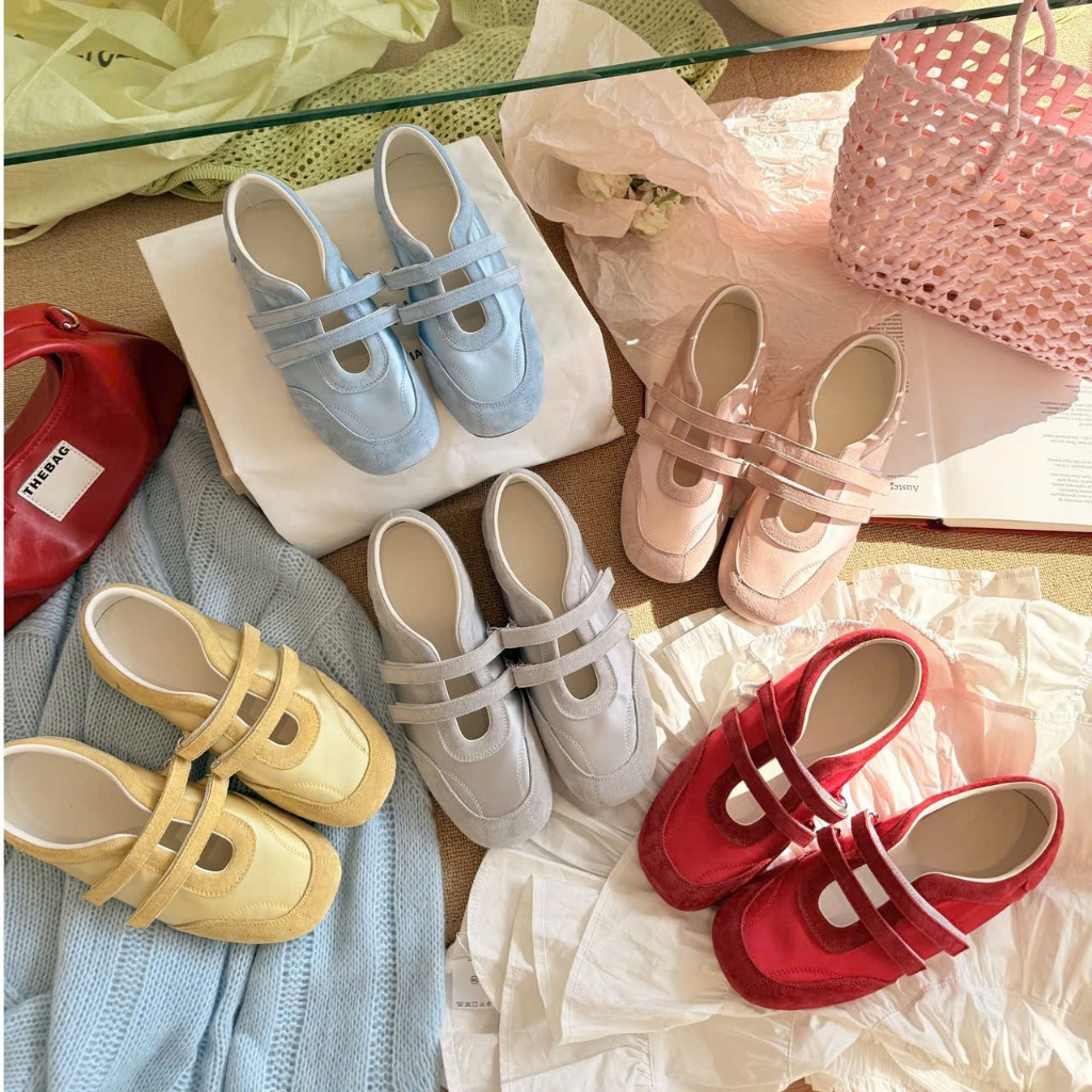 THANH LÍ Giày thể thao 2 quai dán độn đế 2cm G018