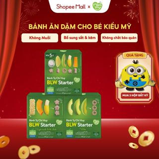 Bánh Ăn Dặm kiểu Mỹ Tự Chỉ Huy Mămmy BLW Starter bé từ 6 tháng bánh mềm xốp dễ tan, hộp 6 gói x7g