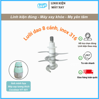 Cối thủy tinh thay thế, lưỡi dao thay thế máy xay Cocobear 8 lưỡi