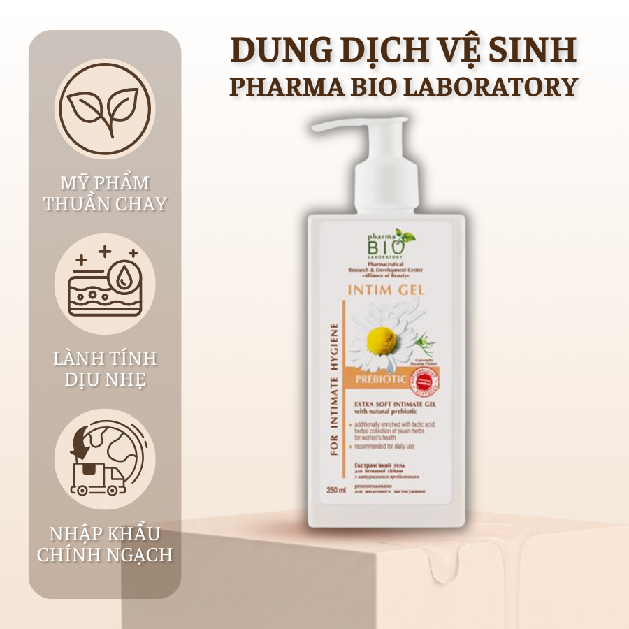 Dung dịch vệ sinh Pharma Bio Laboratory chứa Prebiotic tự nhiên 250ml