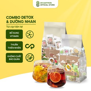 Set trà thảo mộc Detox và Trà Dưỡng nhan mix vị giúp đẹp da, đẹp dáng