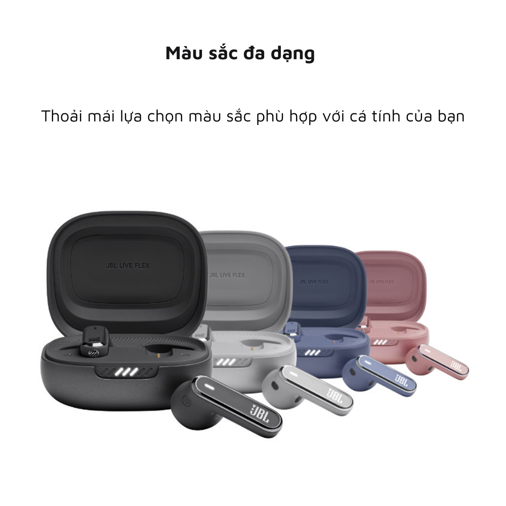 Tai Nghe Bluetooth JBL Live Flex TWS- Chất Âm Siêu Bass- Pin 40 Giờ- 6 Micro Đàm Thoại- Kháng Nước IP54- BH 2 Năm | BigBuy360 - bigbuy360.vn
