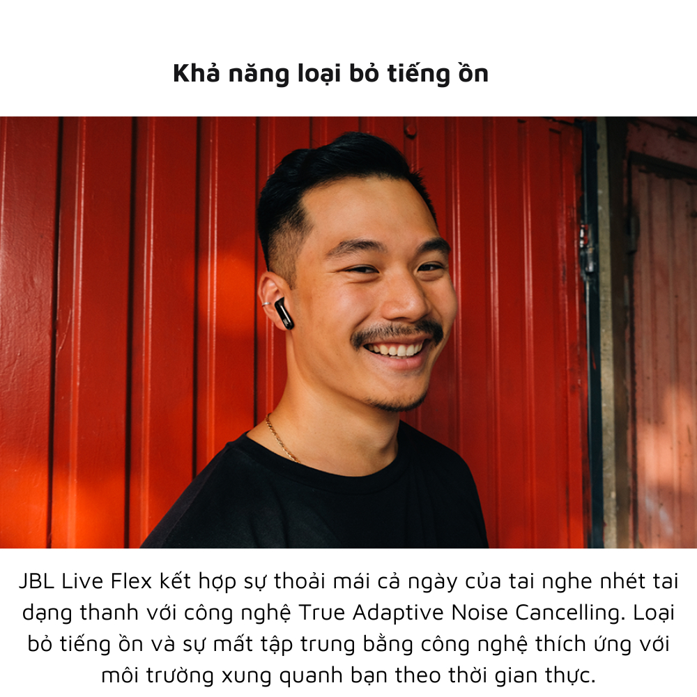 Tai Nghe Bluetooth JBL Live Flex TWS- Chất Âm Siêu Bass- Pin 40 Giờ- 6 Micro Đàm Thoại- Kháng Nước IP54- BH 2 Năm | BigBuy360 - bigbuy360.vn
