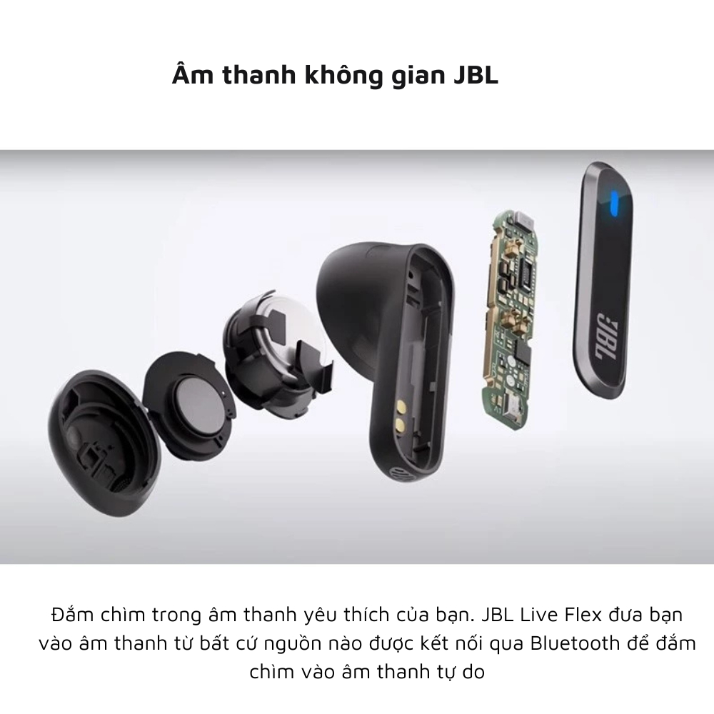 Tai Nghe Bluetooth JBL Live Flex TWS- Chất Âm Siêu Bass- Pin 40 Giờ- 6 Micro Đàm Thoại- Kháng Nước IP54- BH 2 Năm | BigBuy360 - bigbuy360.vn