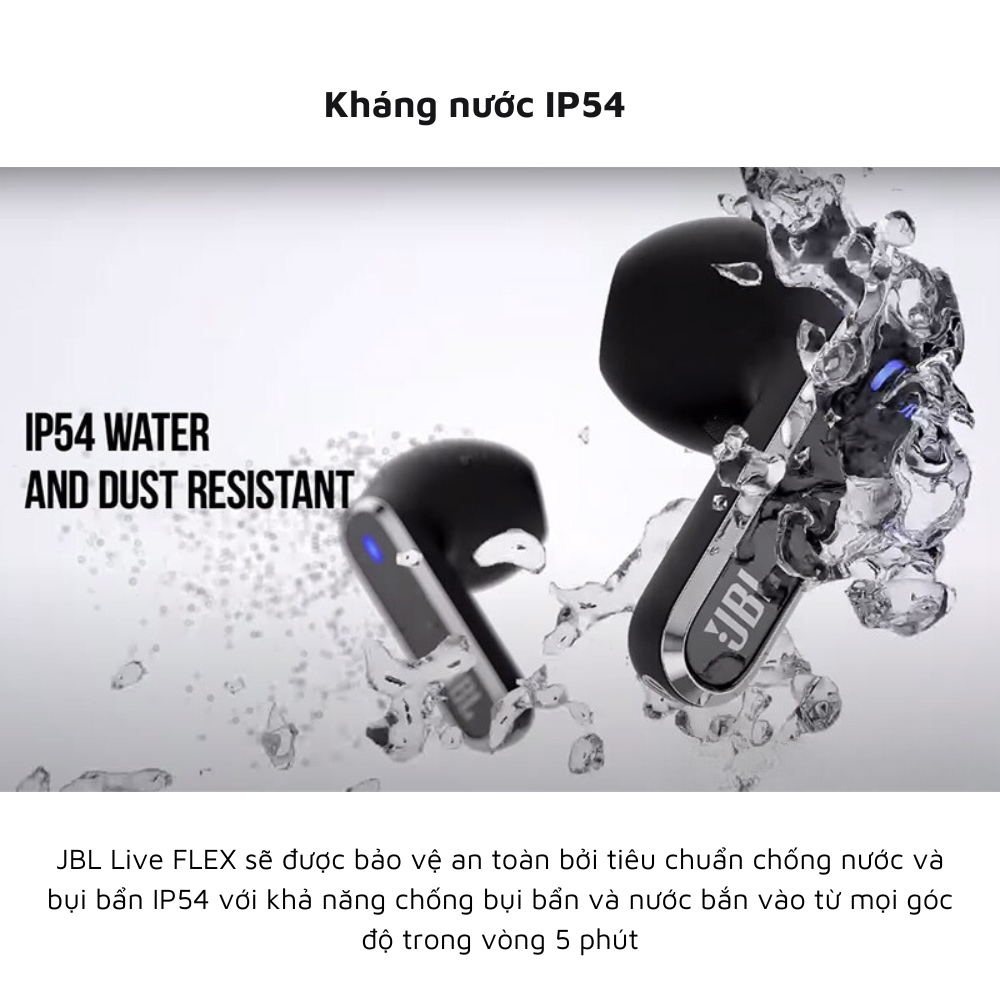 Tai Nghe Bluetooth JBL Live Flex TWS- Chất Âm Siêu Bass- Pin 40 Giờ- 6 Micro Đàm Thoại- Kháng Nước IP54- BH 2 Năm | BigBuy360 - bigbuy360.vn