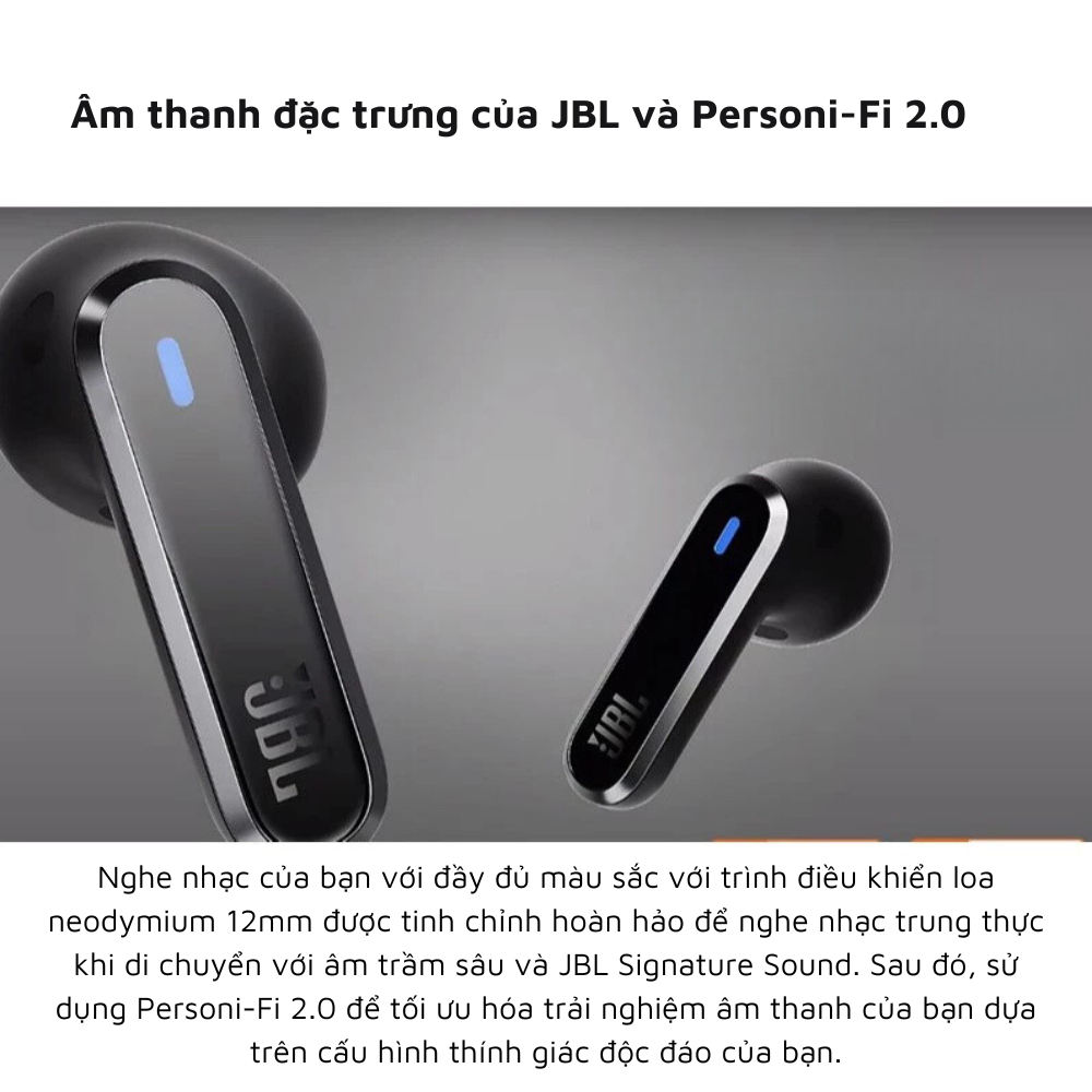 Tai Nghe Bluetooth JBL Live Flex TWS- Chất Âm Siêu Bass- Pin 40 Giờ- 6 Micro Đàm Thoại- Kháng Nước IP54- BH 2 Năm | BigBuy360 - bigbuy360.vn
