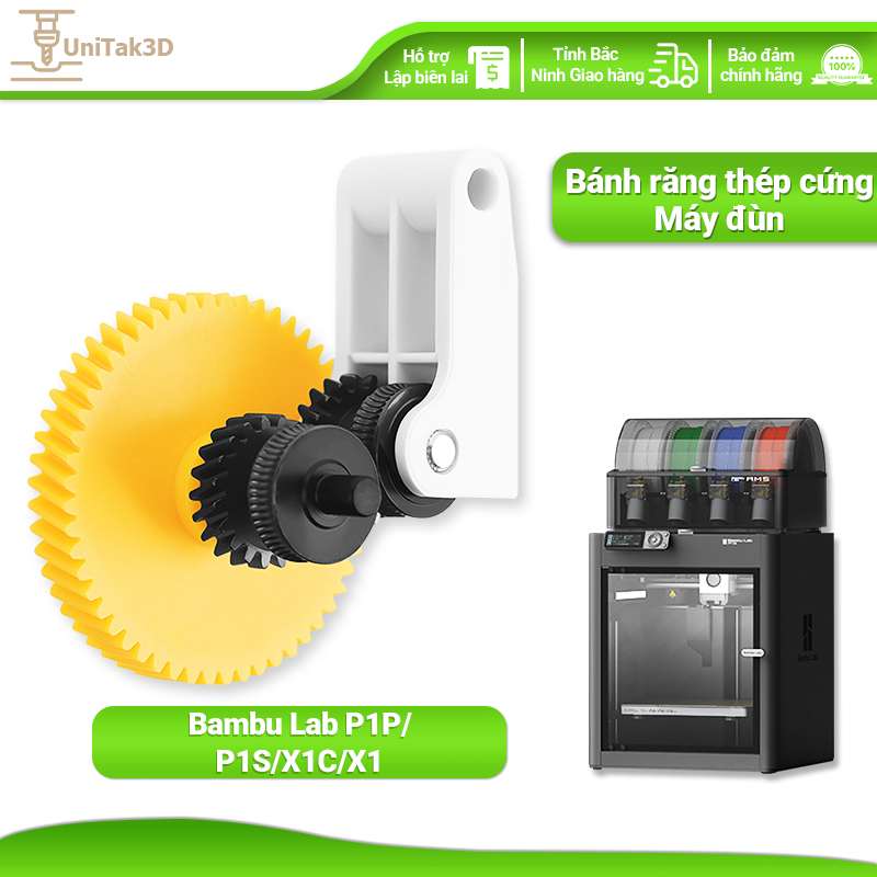 UniTak3D cho Bambulab P1P/P1S/X1C/X1 Extruder Bộ tay cầm bánh răng xoắn ốc 3D172B