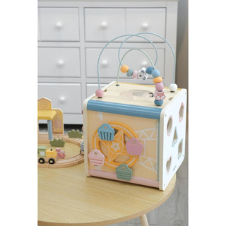 Hộp Đồ Chơi Gỗ Thả Khối 8 in 1 Activity Cube Polar B Cho Bé Từ 18M+ - VINAQUICK