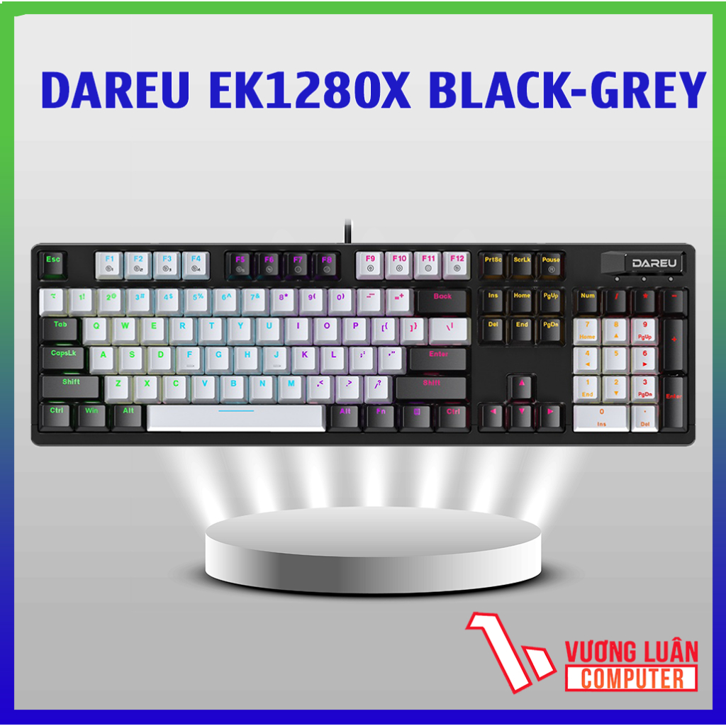 Bàn phím quang cơ Dareu EK1280X Commander- Hàng Chính Hãng