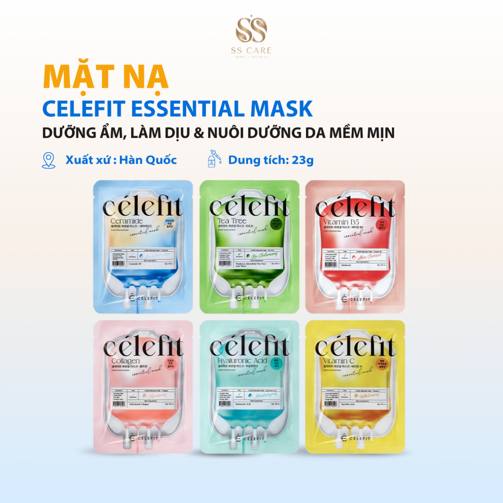 Mặt Nạ Celefit Essential Mask – Dưỡng Ẩm, Làm Dịu & Nuôi Dưỡng Da Mềm Mịn