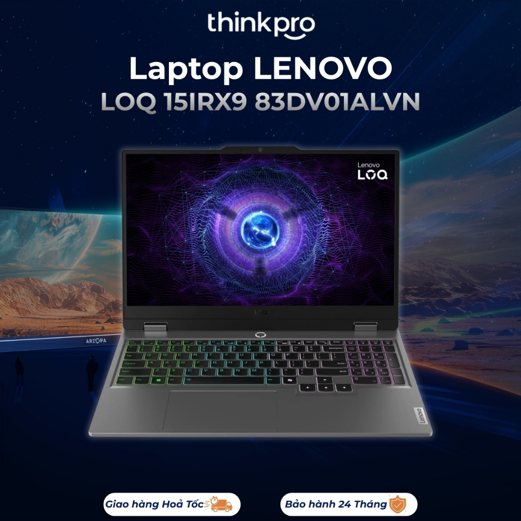 Laptop văn phòng Lenovo LOQ 15IRX9 83DV01ALVN Intel Core i7 13650HX 2.6GHz | 16GB | 512GB | FHD 144h