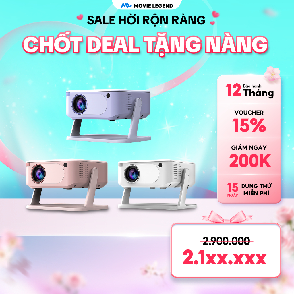 [ NEW 2025 ] Máy Chiếu M3 MiniGo - Máy Chiếu Movie Legend