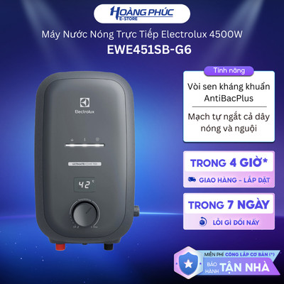Máy Nước Nóng Trực Tiếp Electrolux 4500W EWE451SB-G6 {Ship HCM 0Đ}