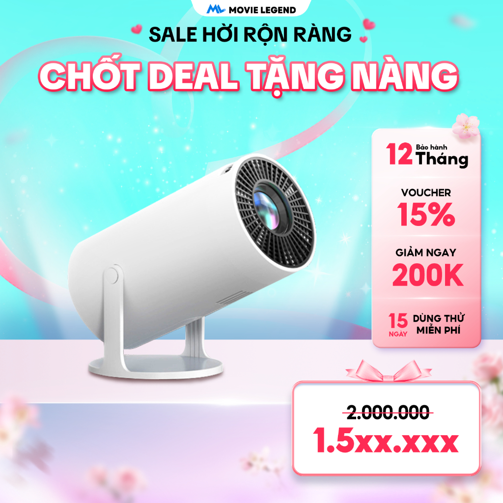 [ CHÍNH HÃNG ] Máy Chiếu Mini S6 HD - Máy Chiếu Movie Legend - Kích Thước Chiếu Lớn, Lấy Nét Từ Xa