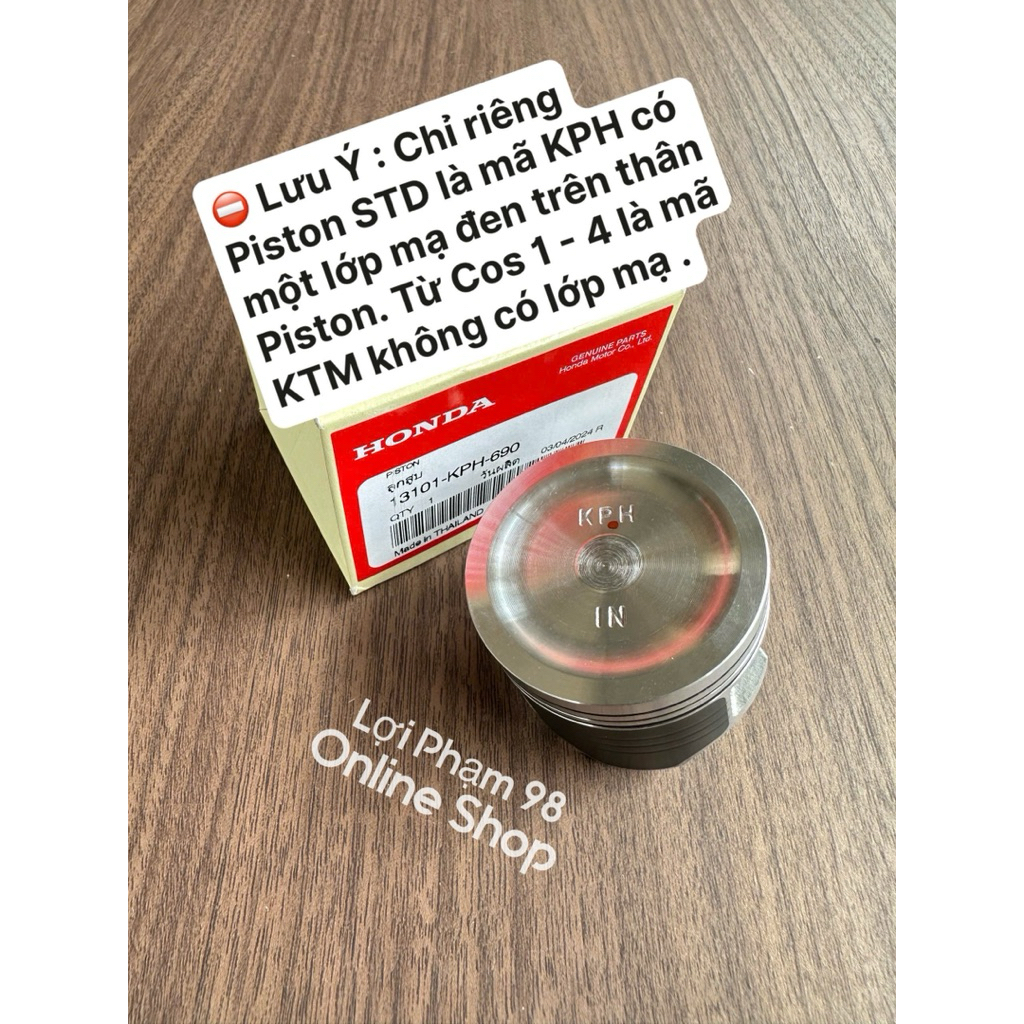 Trái Piston Future Neo / X / 2 / Wave 125 ( STD / Cos 1 , 2 , 3 , 4 ) Honda Thái Lan