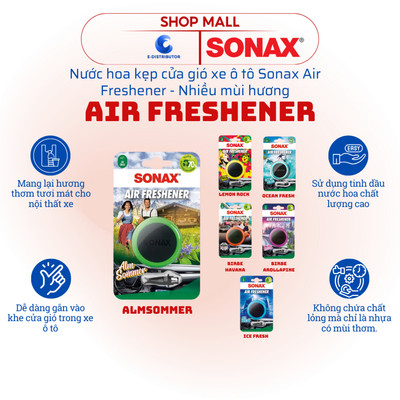 [HỎA TỐC] Nước hoa kẹp cửa gió ô tô Sonax Air Freshener - Nhiều hương - Hàng chính hãng