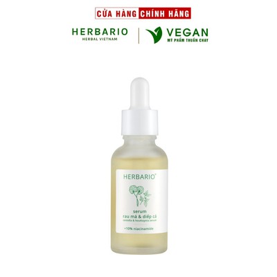 Serum Rau má & Diếp cá herbario 30ml sạch mụn thuần chay