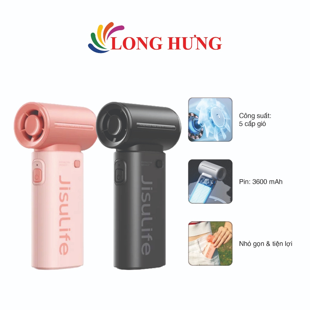 Quạt mini tích điện cầm tay Jisulife 5000mAh Handheld Fan Life9 - Hàng chính hãng